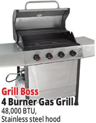 Ocean State Job Lot Grill boss 4-burner gas grill offer
