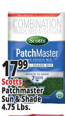 Ocean State Job Lot Scotts patchmaster sun & shade lawn repair mix, 4.75 lbs offer