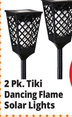 Ocean State Job Lot Solasa flashing solar tiki lights, 2-piece offer