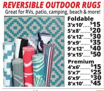 Ocean State Job Lot Reversible outdoor rugs offer