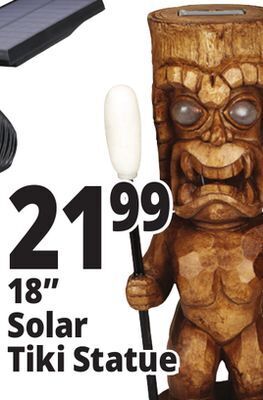Ocean State Job Lot Solar tiki led light, 18 offer