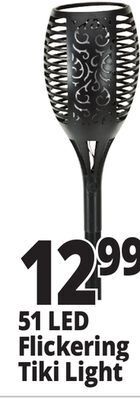 Ocean State Job Lot Solar powered 51 led flickering flame tiki torch light offer