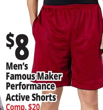 Ocean State Job Lot Men's famous maker performance active shorts offer