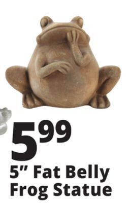 Ocean State Job Lot 5 fat belly frog statue offer