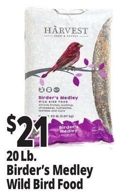 Ocean State Job Lot Harvest birder's medley wild bird food, 20 lbs offer