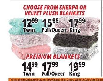 Ocean State Job Lot Blankets & throws offer