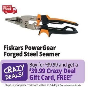 Ocean State Job Lot Fiskars powergear forged steel seamer offer