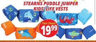 Ocean State Job Lot Stearns puddle jumper kids' life vests offer