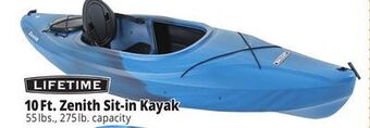 Ocean State Job Lot Lifetime zenith 10' sit-in kayak offer