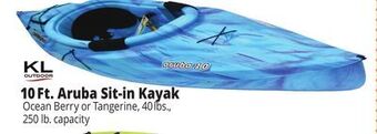 Ocean State Job Lot Kl outdoor aruba 10' sit-in kayak, ocean berry offer