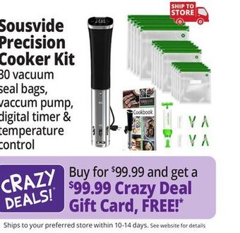 Ocean State Job Lot Sousvide art precision cooker kit offer