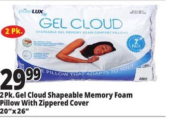 Ocean State Job Lot Purelux shapeable gel memory foam comfort pillows, 2-count offer
