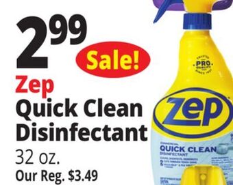 Ocean State Job Lot Zep quick clean disinfectant, 32 oz offer