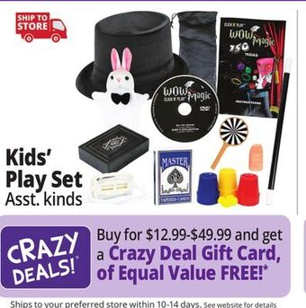 Ocean State Job Lot Kids play sets offer