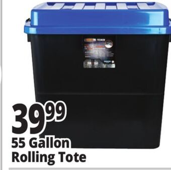 Ocean State Job Lot Gracious living premium rolling storage tote with lid, 55 gal offer