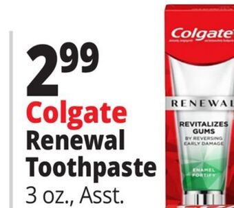 Ocean State Job Lot Colgate renewal toothpaste offer