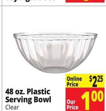 Ocean State Job Lot 48 oz. plastic serving bowl offer