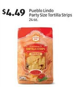 Aldi Pueblo Lindo Party Size Tortilla Strips offer
