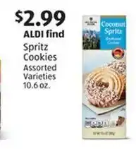 Aldi Spritz Cookies 10.6 oz offer