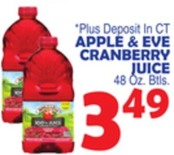 Bravo Supermarkets Apple & eve cranberry juice offer