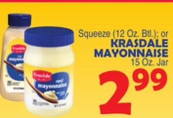 Bravo Supermarkets Krasdale mayonnaise, 15 oz. jar offer