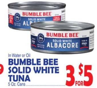 Bravo Supermarkets Bumble bee solid white tuna offer