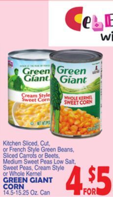 Bravo Supermarkets Green giant corn offer