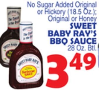 Bravo Supermarkets Sweet baby ray's bbq sauce 28 oz. btl. offer