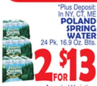 Bravo Supermarkets Poland spring water offer