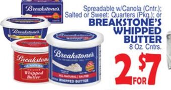 Bravo Supermarkets Breakstone's whipped butter offer