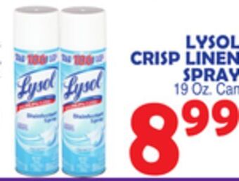 Bravo Supermarkets Lysol crisp linen spray offer