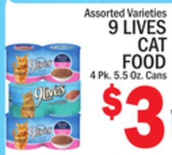 C Town 9 lives cat food offer