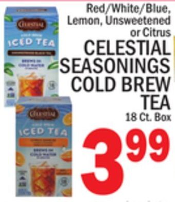 C Town Celestial seasonings cold brew tea offer