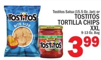 C Town Tostitos tortilla chips xxl 9-13 oz. bag offer