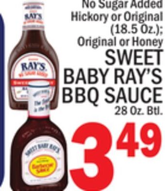 C Town Sweet baby ray's bbq sauce 28 oz. btl. offer