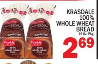 C Town Krasdale 100% whole wheat bread offer