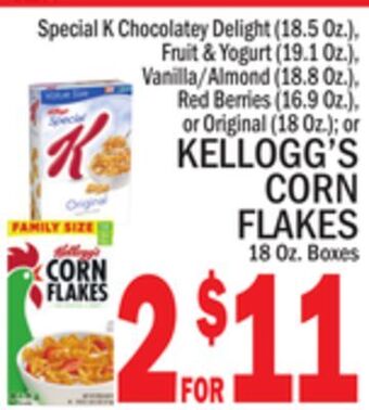 C Town Kellogg's corn flakes 18 oz. boxes offer
