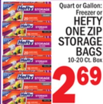 C Town Hefty one zip storage bags offer