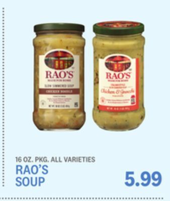Kings Food Markets Rao's soup offer