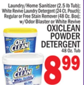 C Town Oxiclean powder detergent 48 oz. tub offer