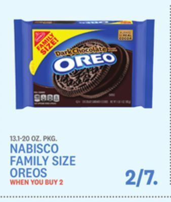 Kings Food Markets Nabisco family size oreos offer