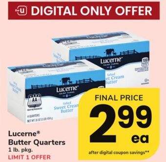 ACME Lucerne® butter quarters offer
