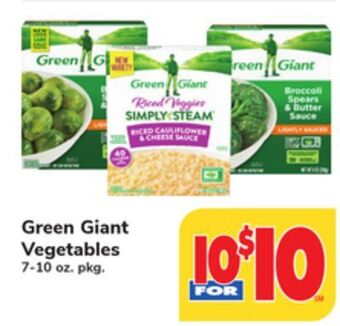 ACME Green giant vegetables offer