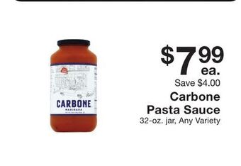 Fairway Store Market Carbone pasta sauce offer