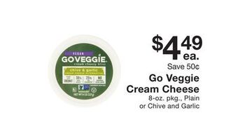 Fairway Store Market Go veggie cream cheese offer