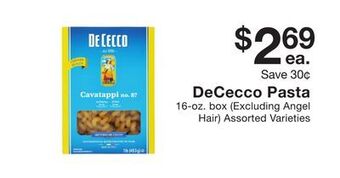 Fairway Store Market Dececco pasta offer