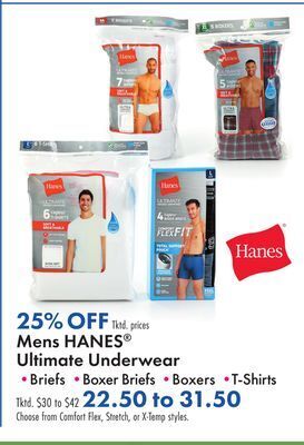 Boscov's Mens hanes® ultimate underwear offer