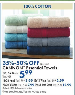 Boscov's Cannon™ essential towels offer