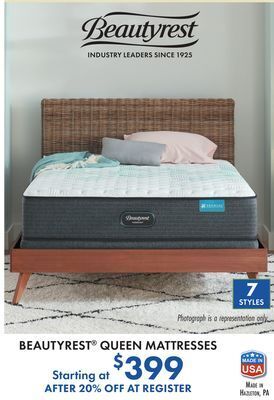 Boscov's Beautyrest® queen mattresses offer