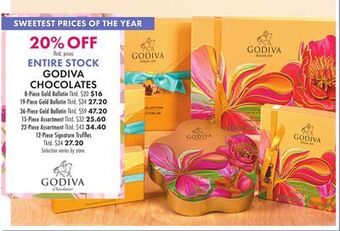 Boscov's Godiva chocolates offer